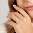 thumbnail image 3 of 4 Carat IGI Certified Round Shape Lab Grown Diamond Engagement Ring | 14K White Gold |Amore Side Stone Diamond Ring | FG-VS1-VS2 Quality Friendly Diamonds, 3 of 5
