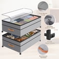 thumbnail image 2 of YOUPINS XXXL 100L Under Bed Storage with Wheels,2 Pack Under Bed Storage Containers,Storage Bins with Lids for Clothes Shoes Blankets,Gray, 2 of 8