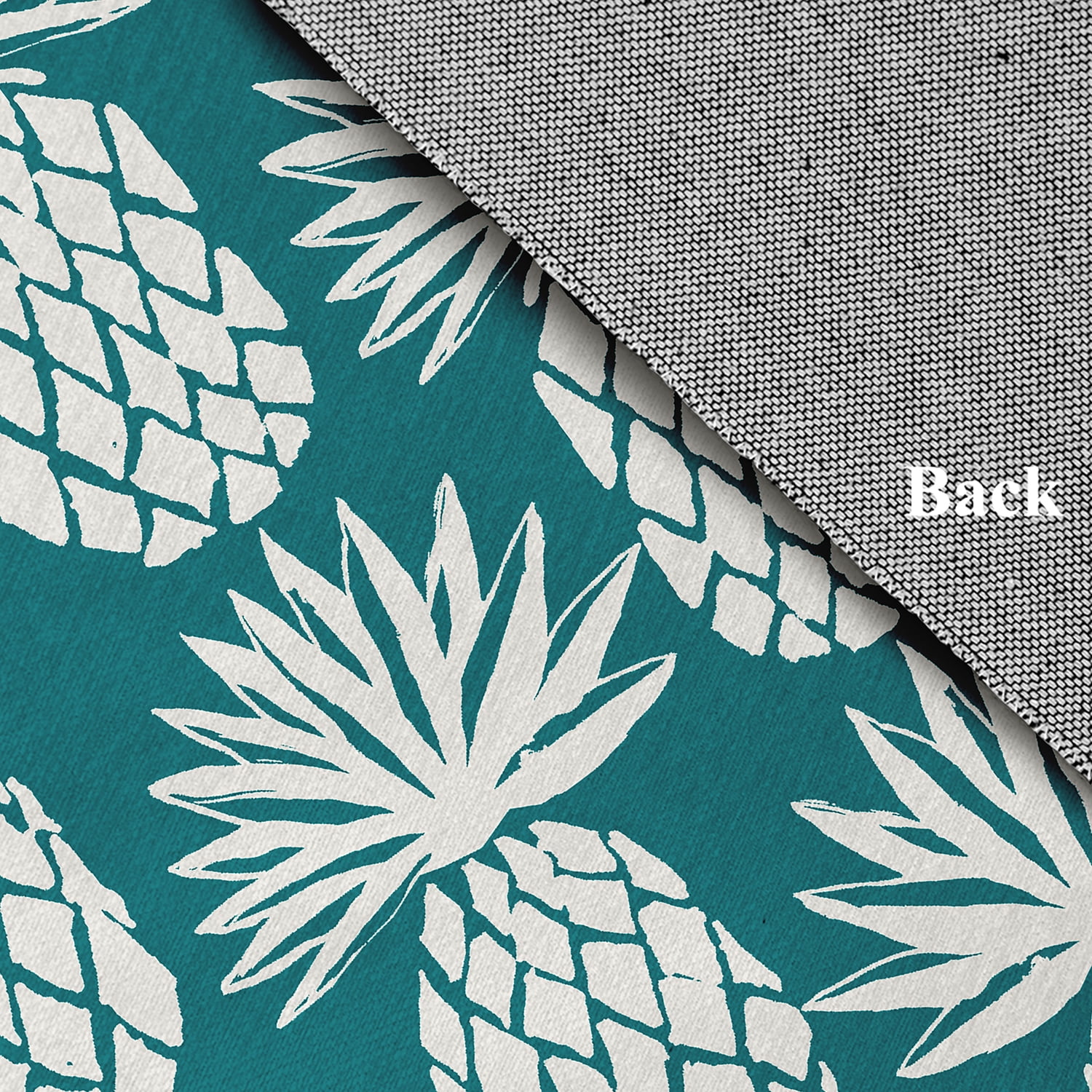 Simply Daisy 3' x 5' Pineapple Pattern Chenille Rug, Ocean Teal