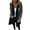 Black, variant on Womens Long Jean Jackets Sale Baggy Color Block Denim Coats Loose Solid Color Lapel Jacket Trench (Khaki 2XL)