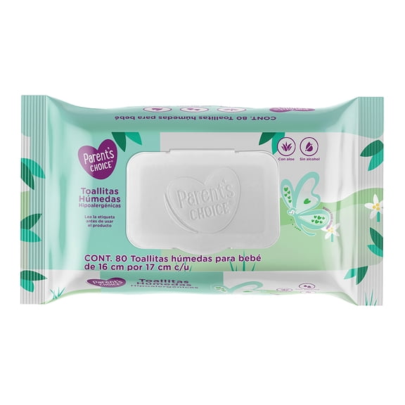 Toallitas húmedas Parent´s Choice para bebé 80 pzas