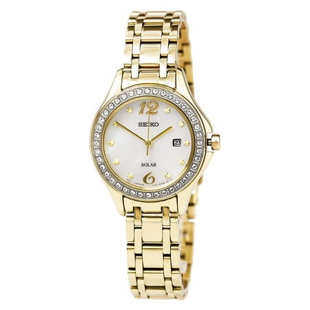 - SUT314 Women's Core Solar Swarovski Crystals MOP Dial Yellow Gold Steel Power Reserve Watch