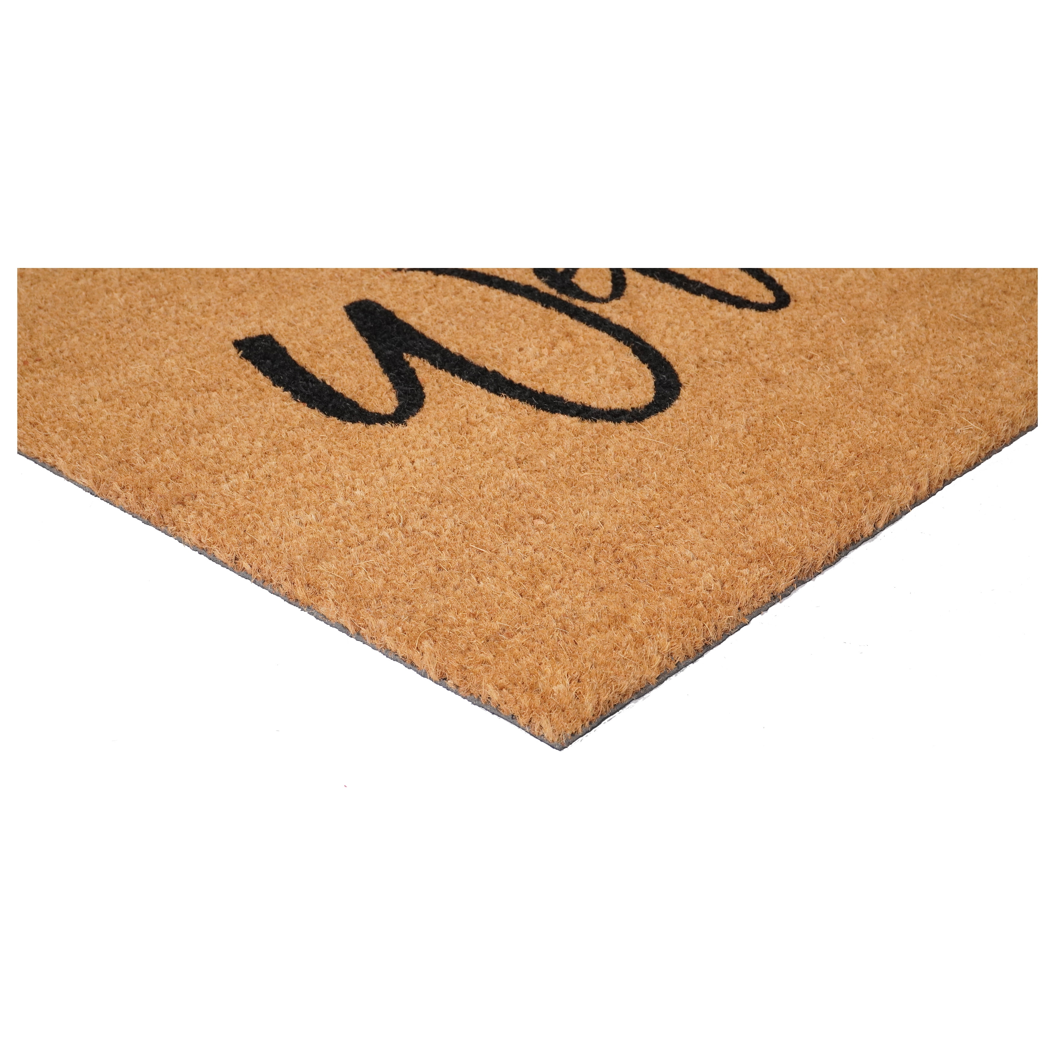 Calloway Mills 108421729 17 x 29 in. Cursive Welcome Doormat - Natural & Black