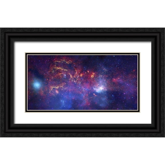 NASA [32, 18] Black Ornate Wood Framed with Double Matting Museum Art Print Titled - Unique View of the Milky Way