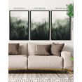 thumbnail image 6 of SHENIFY Green Fog Pine Tree Forest Canvas Wall Art Modern Artwork Prints Decor - 16x24in3pcs Black Framed, 6 of 6