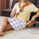 thumbnail image 5 of Fotbe Purple Checkboard Pantalones Cortos de Pijama para Hombre, Ropa de Dormir, Pantalones de Pijama Cortos para Hombre-X-Large, 5 of 6
