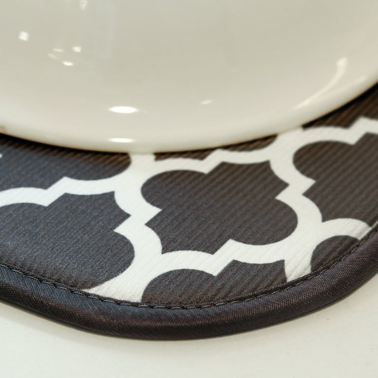 Black Marbling Dish Drying Mat Kitchen Super Absorbent Tablemat