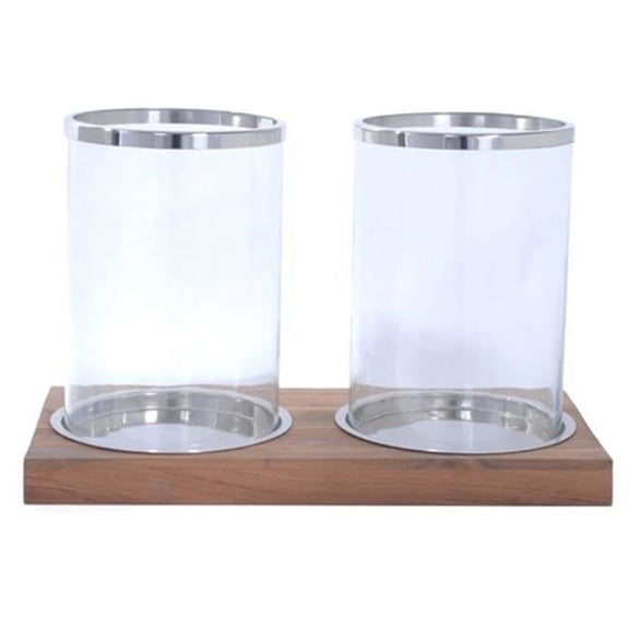 24 x 15 x 12 in. Amalfitana Old Wood Candle Holder, Medium