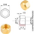thumbnail image 3 of LAICAIW 12 Pcs Bouchon de Compression en Laiton 3/8 Pouces Bouchon de Valve d'Arrêt, Raccord de Compression en Laiton, 3 of 7