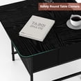 thumbnail image 5 of Compact 2-Tier Round Coffee Table with Storage Drawer, Farmhouse Small Space Center Table for Living Room, Apartment, Office, 5 of 10