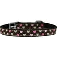thumbnail image 2 of Mirage Pet Argyle Hearts Nylon Dog Collar with classic buckle 3/8" Brown Size 16, 2 of 2