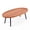 Wood, variant on Multi-Scenario Oval Coffee Table, Stain Resistant MDF Tray Top Sofa Table with Slim Black Legs, 47.2"×23.6" Reception Table for Home Office & Living Area
