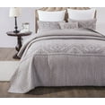 thumbnail image 6 of DaDa Bedding Whimsical Lavender Grey Cottage Soft Quilted Coverlet Bedspread Set (JHW866), 6 of 10