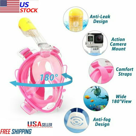 2019 New Full Face Snorkel Mask Scuba Diving Swimming Easy Breath Underwater Anti Fog For Kid / Adult