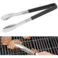thumbnail image 3 of 10in Stainless steel food clip, cake clip, baking bread clip, steak clip, barbecue clip, kitchen tool（Black）, 3 of 5
