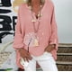 thumbnail image 2 of Blusa tipo camisa HUOGUO, talla grande, estampado floral, cuello en V, para mujer, 2 of 5