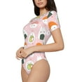 thumbnail image 2 of Balery Cute Sushi Women's Short Sleevee Crew Neck Bodysuit Tops Short Sleeve Tops Basic-Small, 2 of 9