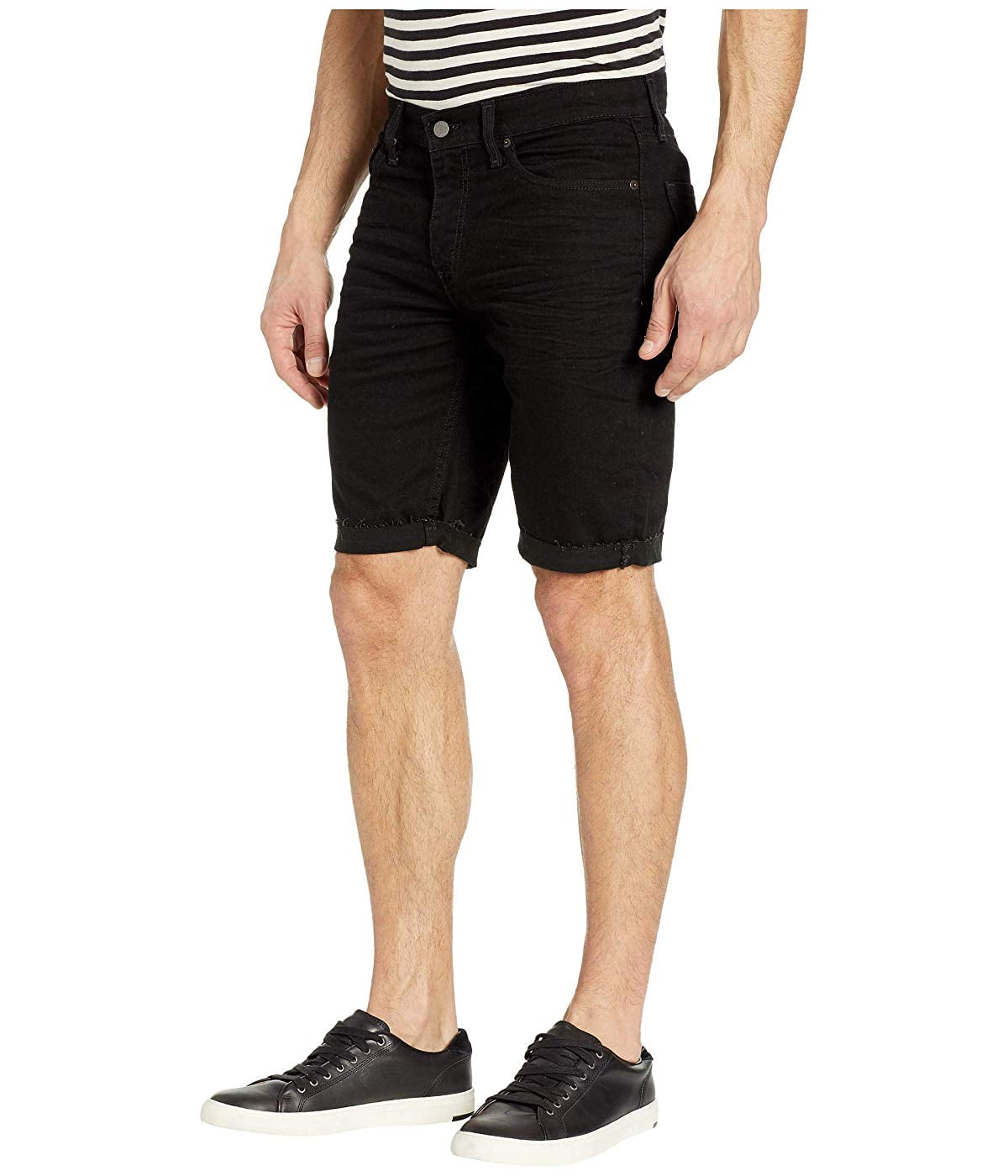 Levi's Mens 511 Cut Off Shorts Black/Black Stretch 