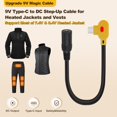 thumbnail image 2 of Cable adaptador elevador de batería Heated Jacket Smarkey de 9 V, 2 of 7