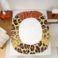 thumbnail image 5 of Homewish Gold Brown Cheetah Print Bed Sheets, Bling Fashion Abstract King Sheets, Teens Kids Adult Sheet Set, Ultra Soft Bedroom Decor, 4 Pieces, 5 of 7
