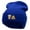 Royal, variant on Beer And Pizza Embroidered 12 Inch Long Knitted Beanie - White OSFM