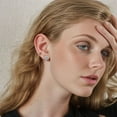 thumbnail image 3 of 1/2 Ct Diamond Stud Earrings 14k Yellow Gold Finish Women Men Diamond Earrings, 3 of 6