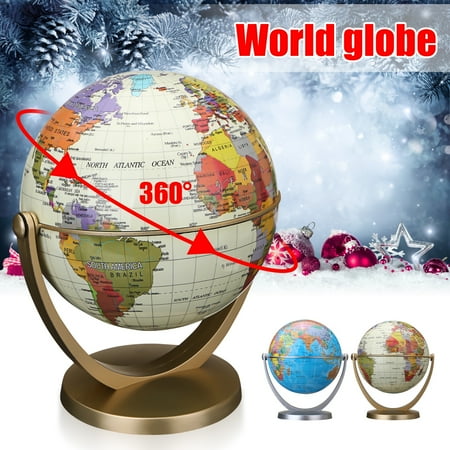 Office Gnome 360° Rotating Globes Earth Ocean Globe World Geography Map Home Office Table Desktop Decor Knowledge Learning Toys Tool Kid Hobbies ()