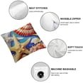 thumbnail image 4 of Awypu 2 Pcs Beach Ocean Pillow Covers Summer Lighthouse Marine Animals Shell Starfish Plants Beach Cute  Cushion Pillow Case Cover Home Decorative Sofa Couch Pillowcase, 4 of 6