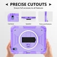 thumbnail image 6 of ELEHOLD Case for Apple iPad 10th Gen, Shockproof Case with 360°Rotating Adjustable Shoulder Hand Strap & Stand,Purple, 6 of 8