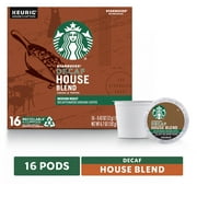 Starbucks Decaf K-Cup Coffee Pods — House Blend for Keurig Brewers — 1 box (16 pods)