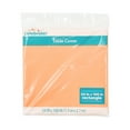 thumbnail image 4 of Rectangular 54" x 108" Peach Plastic Table Cover, by Way To Celebrate, 4 of 5