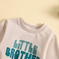 thumbnail image 4 of Okbabeha Toddler Baby Boy Crewneck Sweatshirt Long Sleeve Bubble Romper Sibling Matching Outfits Fall Winter Cute Clothes, 4 of 7