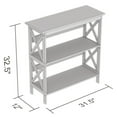thumbnail image 3 of Safdie & Co. 32.50"H 3-Shelves Bookcase in Light Grey, 3 of 3