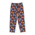 thumbnail image 6 of Uemuo Leaves Flower Pattern Women's Wide Leg Palazzo Lounge Pants with Pockets Light Weight Loose Comfy Casual Pajama Pants-X-Large, 6 of 9