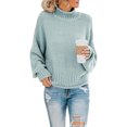 thumbnail image 1 of Chandail Tricoté à Col Roulé d'Hiver Élégant pour Femme, 1 of 5
