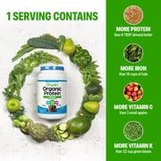 Orgain Organic Vegan 21g Protein & Greens Powder, Plant Based, Non-GMO, Chocolate 1.94lb