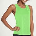thumbnail image 2 of Women Solid Sports Vest Back Pleated Drawstring Yoga Top L Shaped Sports Vest, 2 of 6