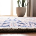 thumbnail image 4 of SAFAVIEH Bella Danita Bordered Wool Area Rug, Navy Blue/Ivory, 3' x 3' Square, 4 of 9