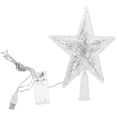 thumbnail image 1 of 1 luz de noche de estrella de cinco puntas para árbol Topper Star sin batería (blanco), 1 of 5