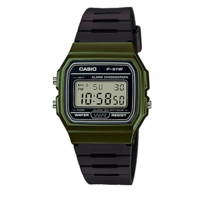 Reloj Casio Correa Clásica de Resina de Cuarzo para Hombre Negra Modelo F-91WM-3ACF