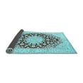 thumbnail image 2 of Ahgly Company Indoor Rectangle Medallion Light Blue Traditional Area Rugs, 2' x 4', 2 of 4