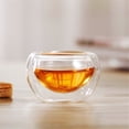 thumbnail image 4 of Set of 6 Double Walled Glass Small Tea Cups, Hand Blown Clear Borosilicate Glass Tea Tasting Cup, 4 of 7