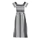 thumbnail image 2 of Vestido a rayas Bar III para mujer con hombros descubiertos negro pequeño, 2 of 2
