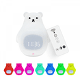thumbnail image 1 of Cute Child Alarm Clock Silicone Bear Led Night Light Digital Clock, 1 of 5