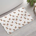 thumbnail image 2 of White Highland Cow Flower Pattern Bathroom Rugs Mat,Non Slip Microfiber Bathroom Rug,Rubber Backing,Soft Bathroom Mats for Bathroom Floor,Tub and Shower,17x27in(43x68cm), 2 of 5