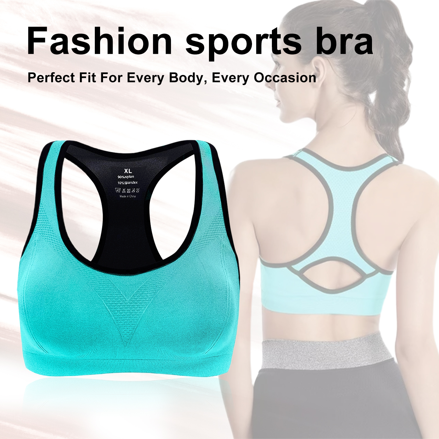 Rirool Women's Racerback Sports Bra, 3-Pack, High Impact photo 6