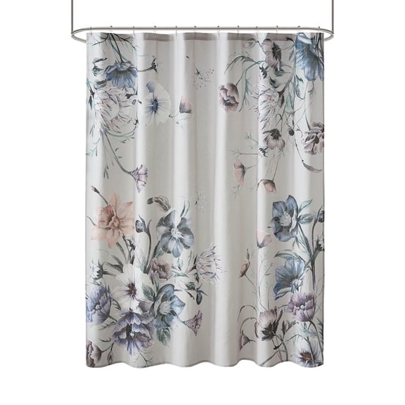 Gracie Mills Kyrie Floral Print Cotton Shower Curtain - GRACE-13020