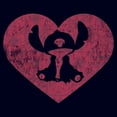 thumbnail image 2 of Toddler's Lilo & Stitch Distressed Heart Silhouette  Graphic Tee Navy Blue 4T, 2 of 3