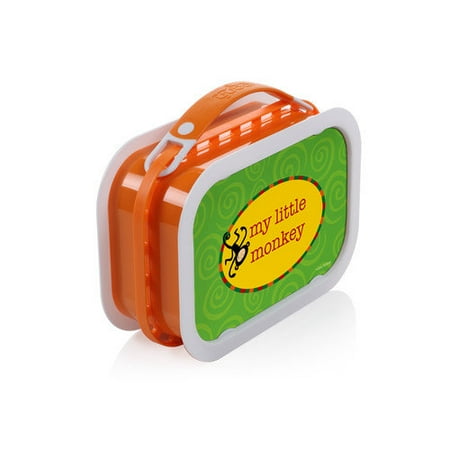 Yubo Deluxe Lunchbox with Jungle Fun Design in Orange