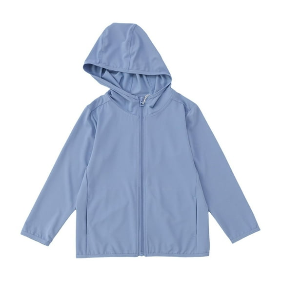 REDARER Kids' UPF 50 Sun Protection Hoodie Lightweight Breathable Full-Zip Jacket For Outdoor Hiking,4-5 Years